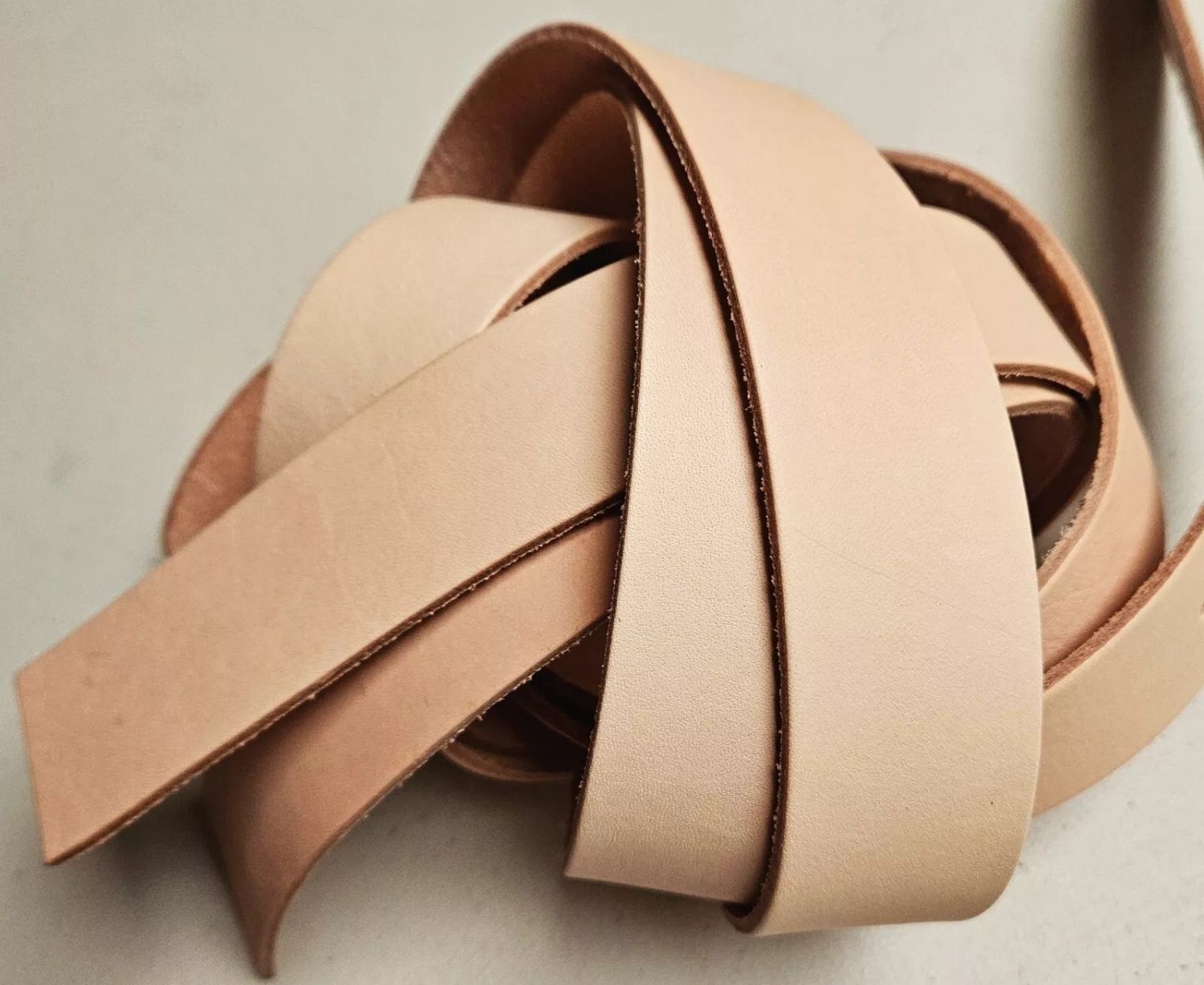 Leather Straps - Natural Veg Tanned - 24 inch (50mm)